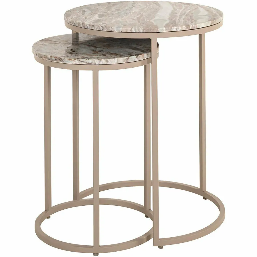Richmond Interiors Bijzettafel Fairfax set van 2 Stone Sale