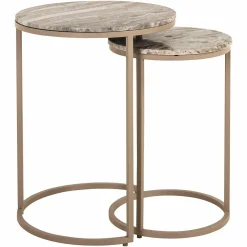 Richmond Interiors Bijzettafel Fairfax set van 2 Stone Sale
