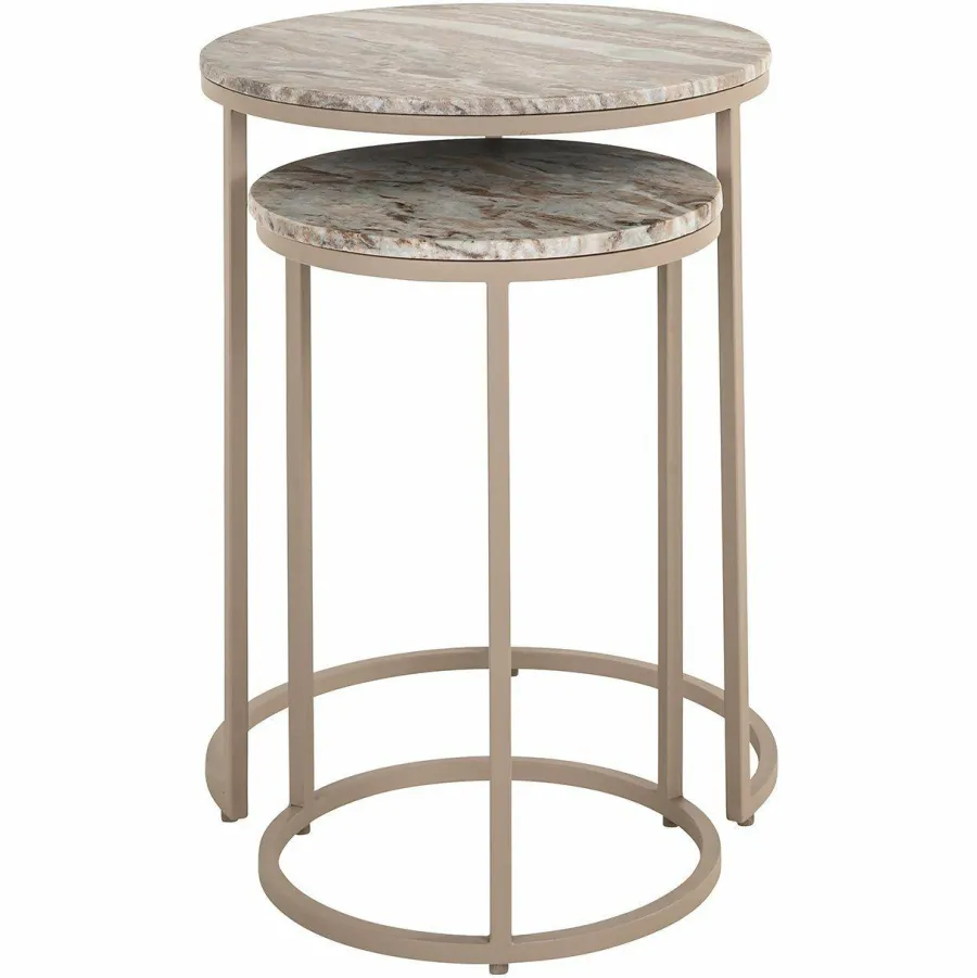 Richmond Interiors Bijzettafel Fairfax set van 2 Stone Sale