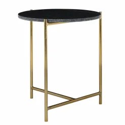 Richmond Interiors Bijzettafel Paige met marmeren top zwart New