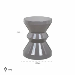 Richmond Interiors Bijzettafel Diablo grijs Ø 35 Discount
