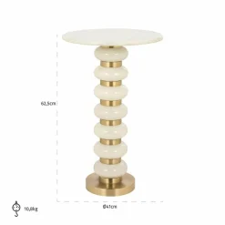 Richmond Interiors Bijzettafel Barbara Wit Clearance