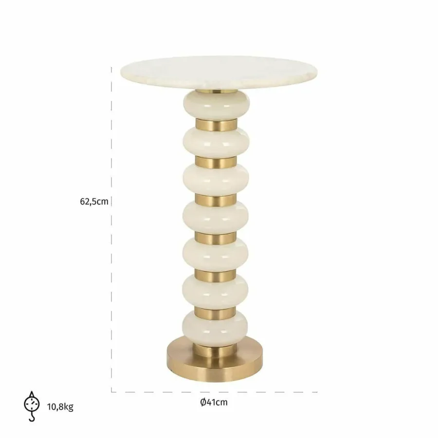 Richmond Interiors Bijzettafel Barbara Wit Clearance
