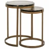Richmond Interiors Bijzettafel Cleo gold (Set van 2) Outlet