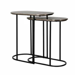 Richmond Interiors Bijzettafel Chandon set van 2 (Champagne gold) Outlet