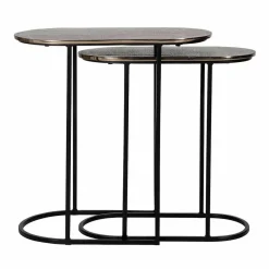 Richmond Interiors Bijzettafel Chandon set van 2 (Champagne gold) Outlet