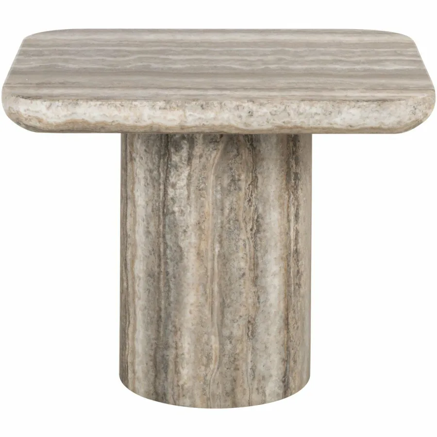 Richmond Interiors Bijzettafel Denizly grey faux travertine Discount