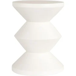 Richmond Interiors Bijzettafel Bloomstone Diablo 34Ø Wit New