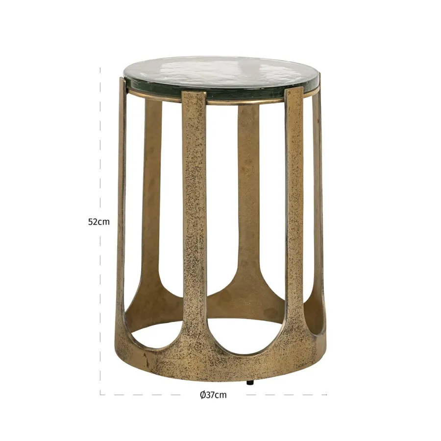 Richmond Interiors Bijzettafel Rixo goud Outlet