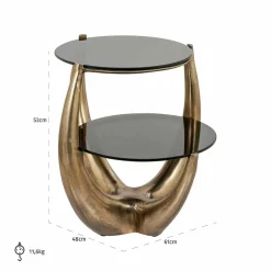 Richmond Interiors Bijzettafel Aida Goud Sale