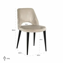 Richmond Interiors Chair Tabitha trendy nature / quartz khaki Outlet