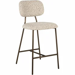 Richmond Interiors Counterstoel Xenia beige leopard fire retardant (Set of 2) Hot