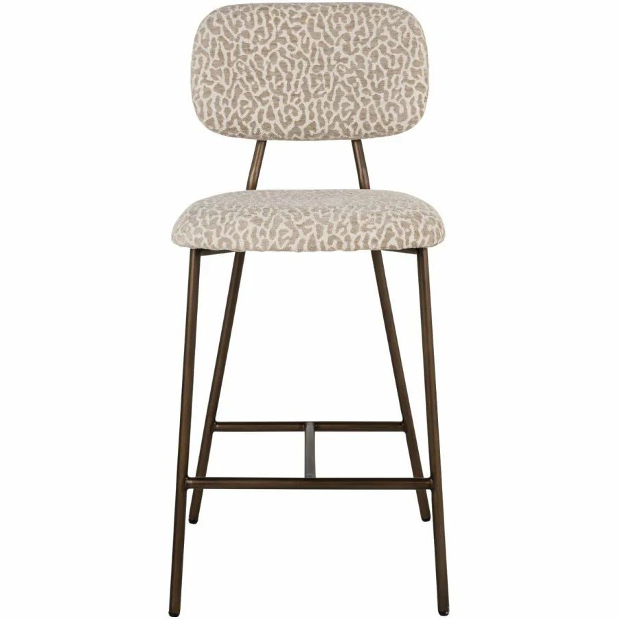 Richmond Interiors Counterstoel Xenia beige leopard fire retardant (Set of 2) Hot