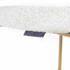 Richmond Interiors Counterstoel Xenia White Bouclé / Brushed Gold (Copenhagen 900 Bouclé White) Clearance