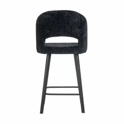 Richmond Interiors Counterstoel Savoy black chenille - Showroommodel Online