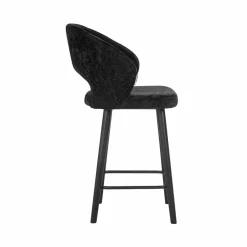 Richmond Interiors Counterstoel Savoy black chenille - Showroommodel Online