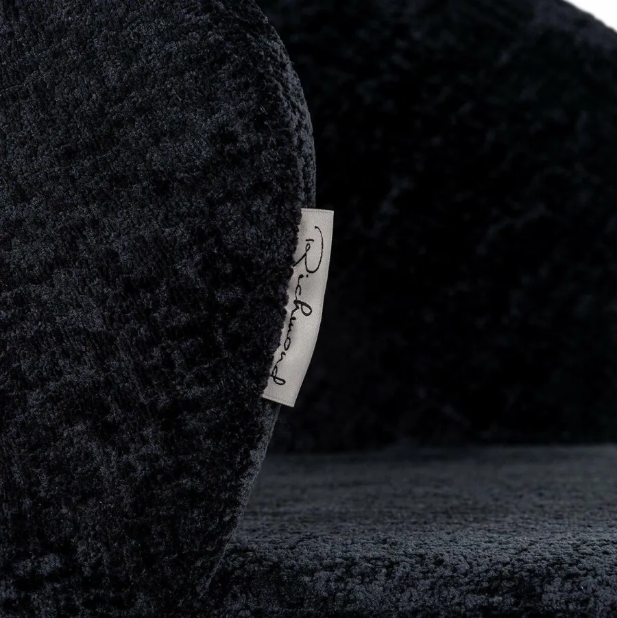 Richmond Interiors Counterstoel Savoy black chenille - Showroommodel Online