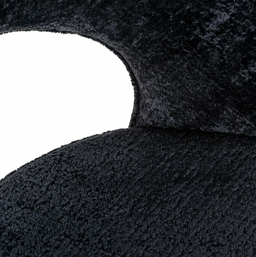 Richmond Interiors Counterstoel Savoy black chenille - Showroommodel Online