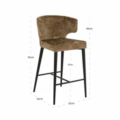 Richmond Interiors Counterstoel Taylor brandy fusion Outlet