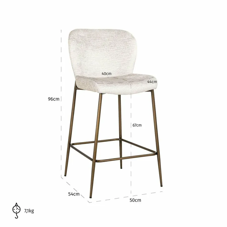 Richmond Interiors Counterstoel Darby Fusion cream 02 Hot