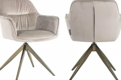 Richmond Interiors Draaistoel Aline khaki velvet Outlet
