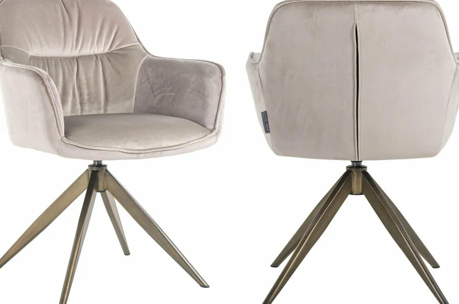 Richmond Interiors Draaistoel Aline khaki velvet Outlet