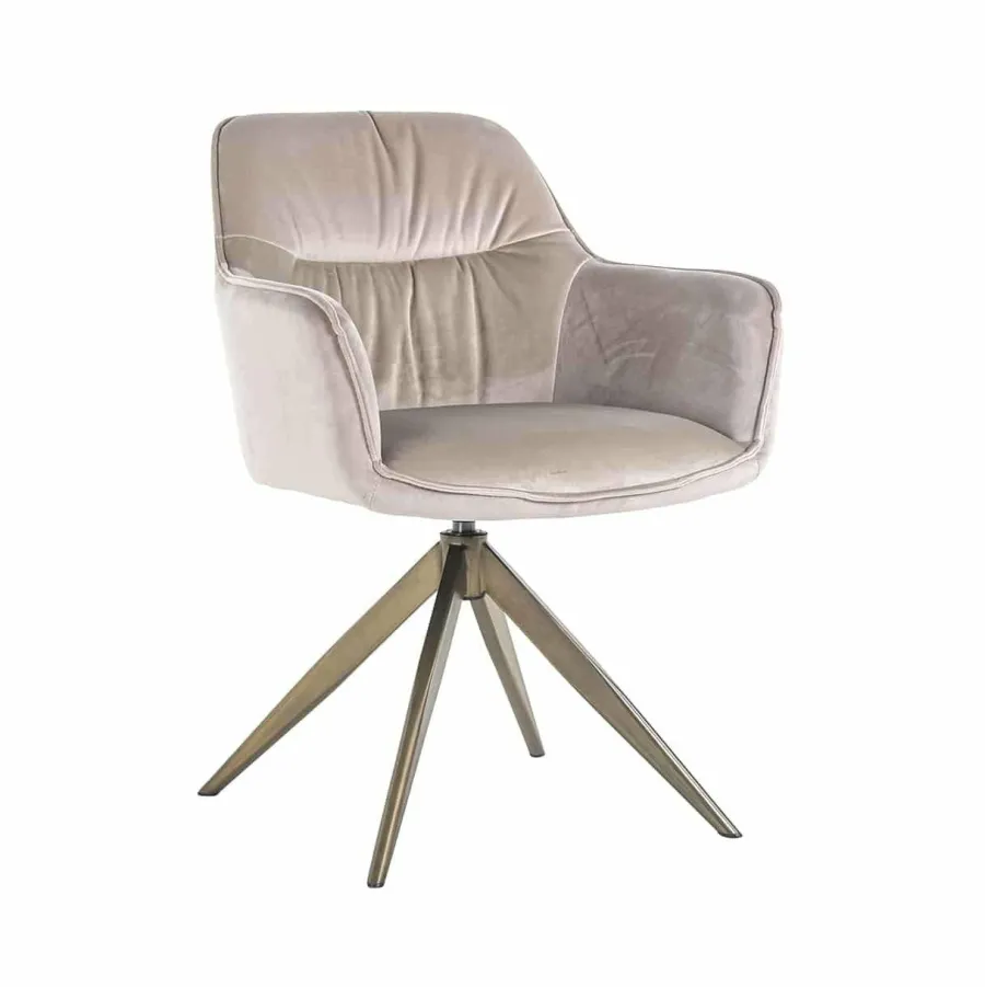 Richmond Interiors Draaistoel Aline khaki velvet Outlet