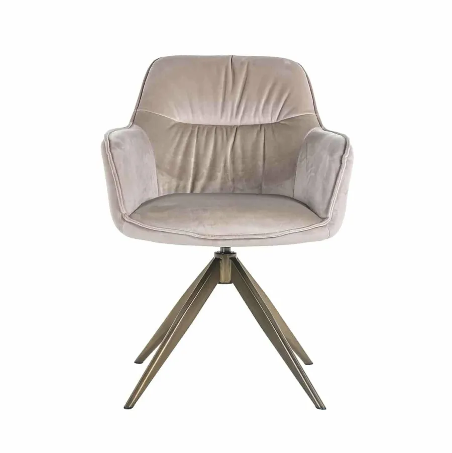 Richmond Interiors Draaistoel Aline khaki velvet Outlet