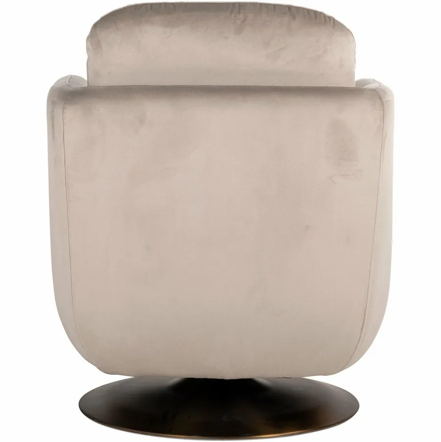Richmond Interiors Draaifauteuil Turner khaki velvet New