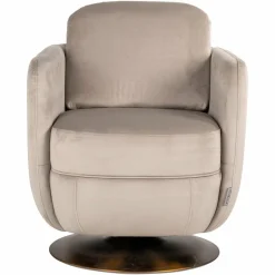 Richmond Interiors Draaifauteuil Turner khaki velvet New