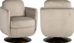 Richmond Interiors Draaifauteuil Turner khaki velvet New