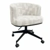 Richmond Interiors Draaistoel Rochenne met wielen Beige graffic Discount