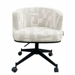 Richmond Interiors Draaistoel Rochenne met wielen Beige graffic Discount