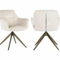 Richmond Interiors Draaistoel Aline white chenille New
