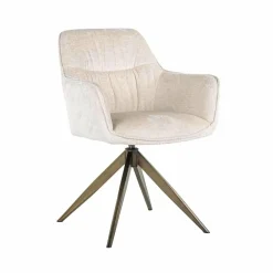 Richmond Interiors Draaistoel Aline white chenille New