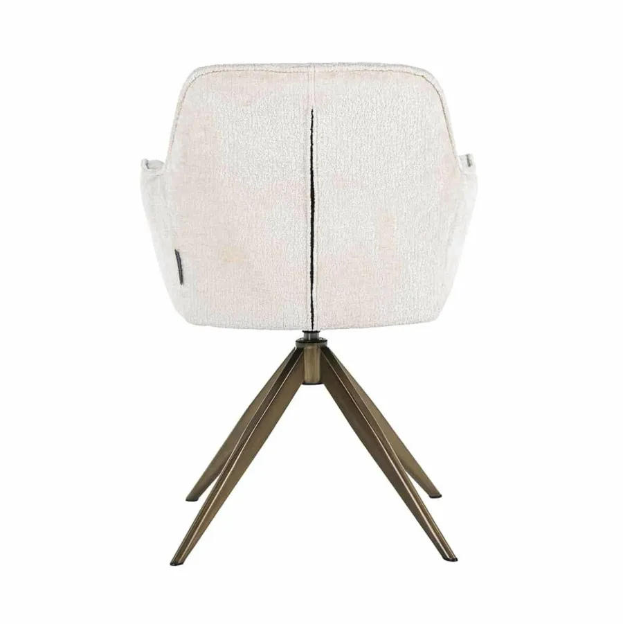 Richmond Interiors Draaistoel Aline white chenille New