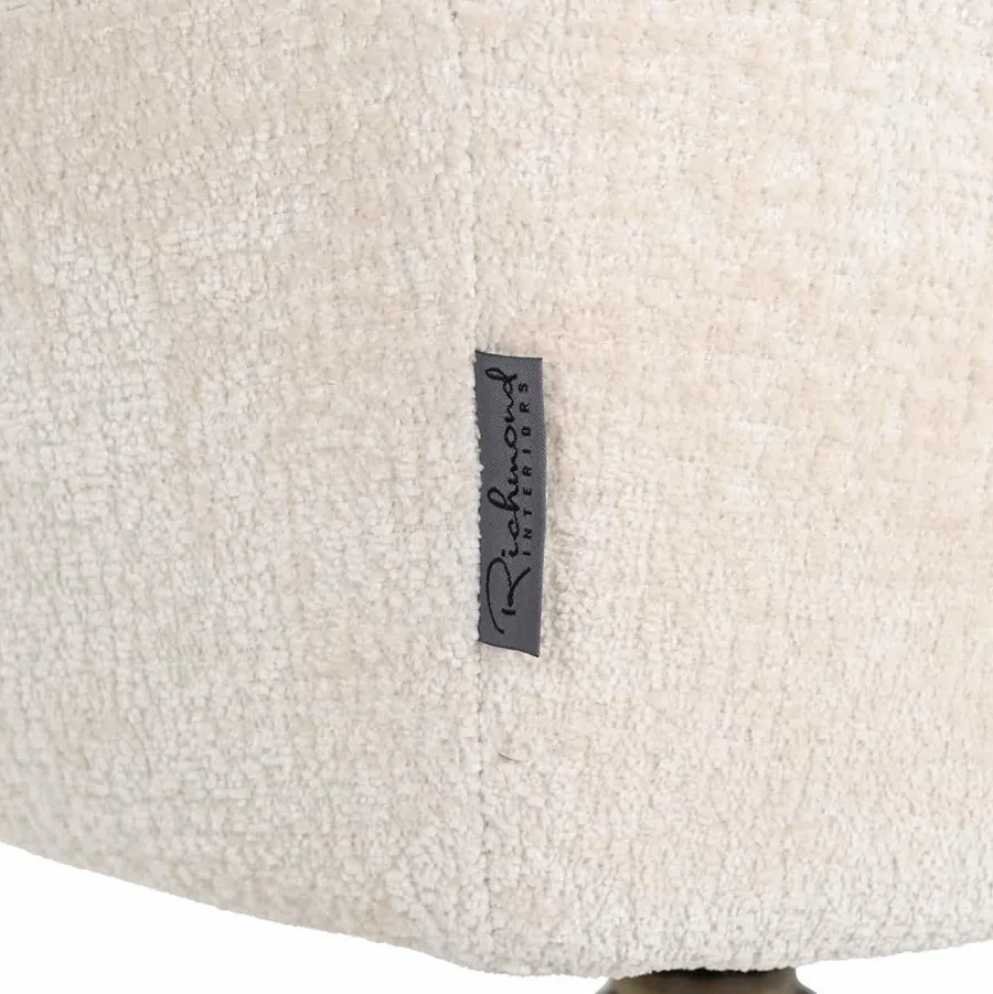 Richmond Interiors Draaistoel Aline white chenille New