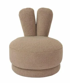Richmond Interiors Draaifauteuil Bunny taupe teddy voor kinderen Clearance