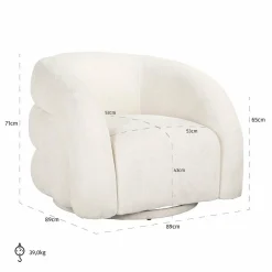 Richmond Interiors Draaifauteuil Arcus unicorn white Online