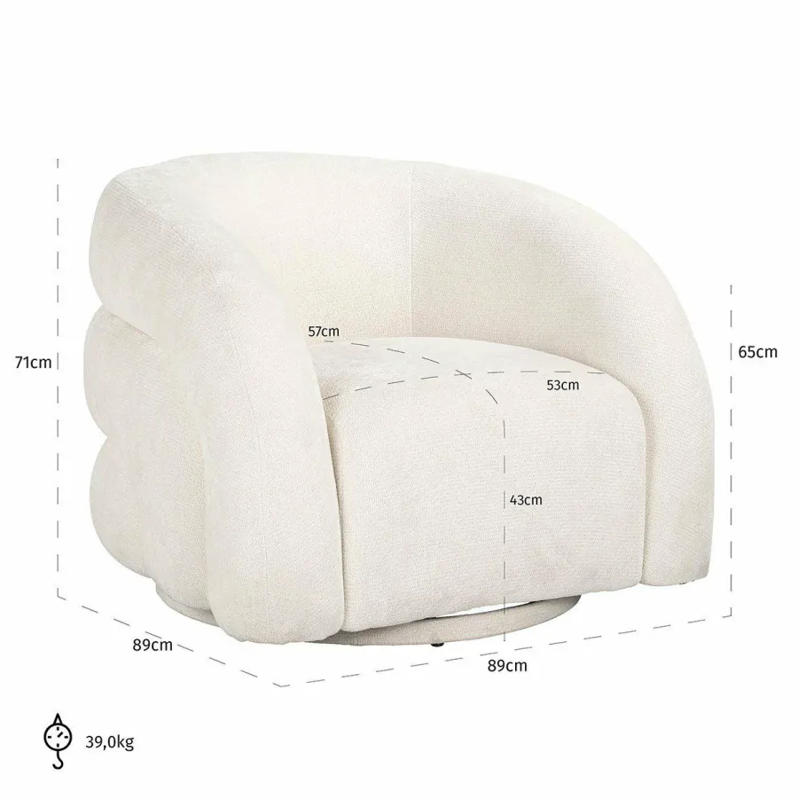 Richmond Interiors Draaifauteuil Arcus unicorn white Online