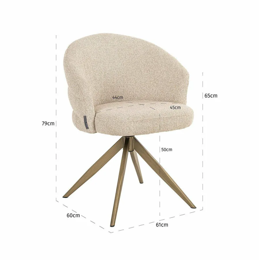 Richmond Interiors Draaistoel Zendaya biscotti Clearance