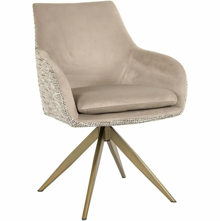 Richmond Interiors Draaifauteuil Lisonne be trendy nature / khaki velvet Hot