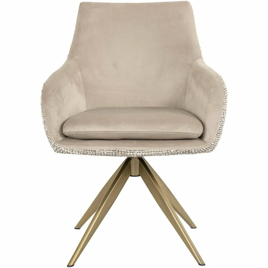 Richmond Interiors Draaifauteuil Lisonne be trendy nature / khaki velvet Hot