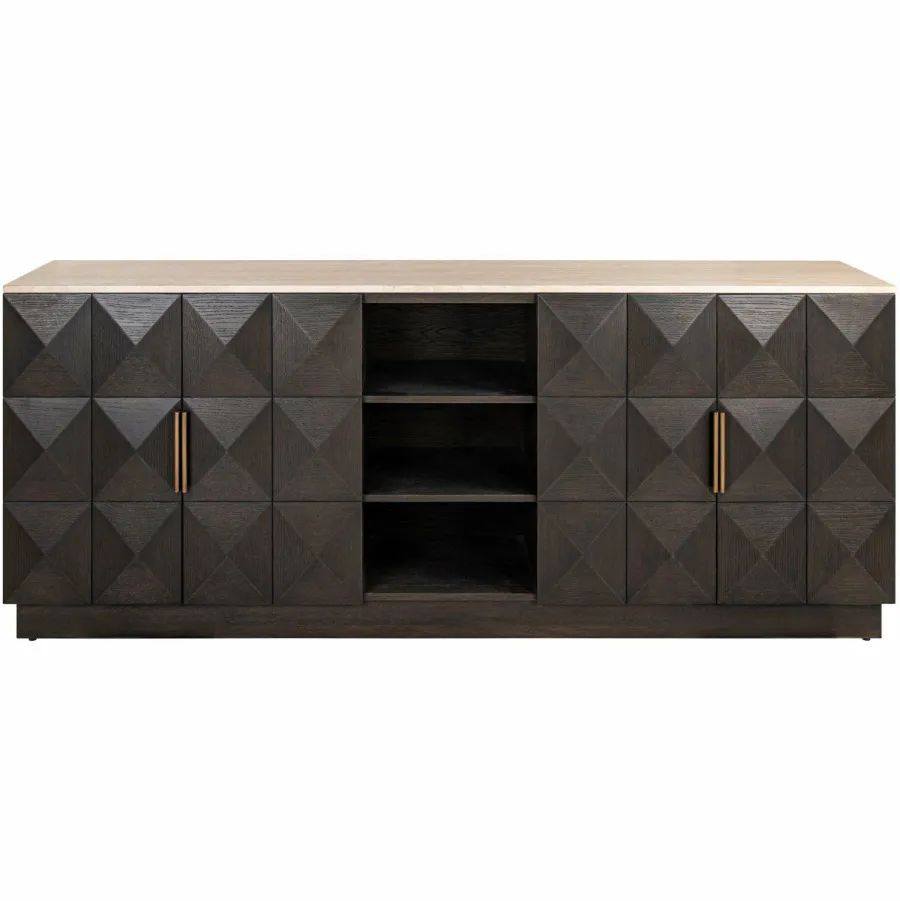 Richmond Interiors Dressoir Claremont brown 4-doors 2-shelves Best