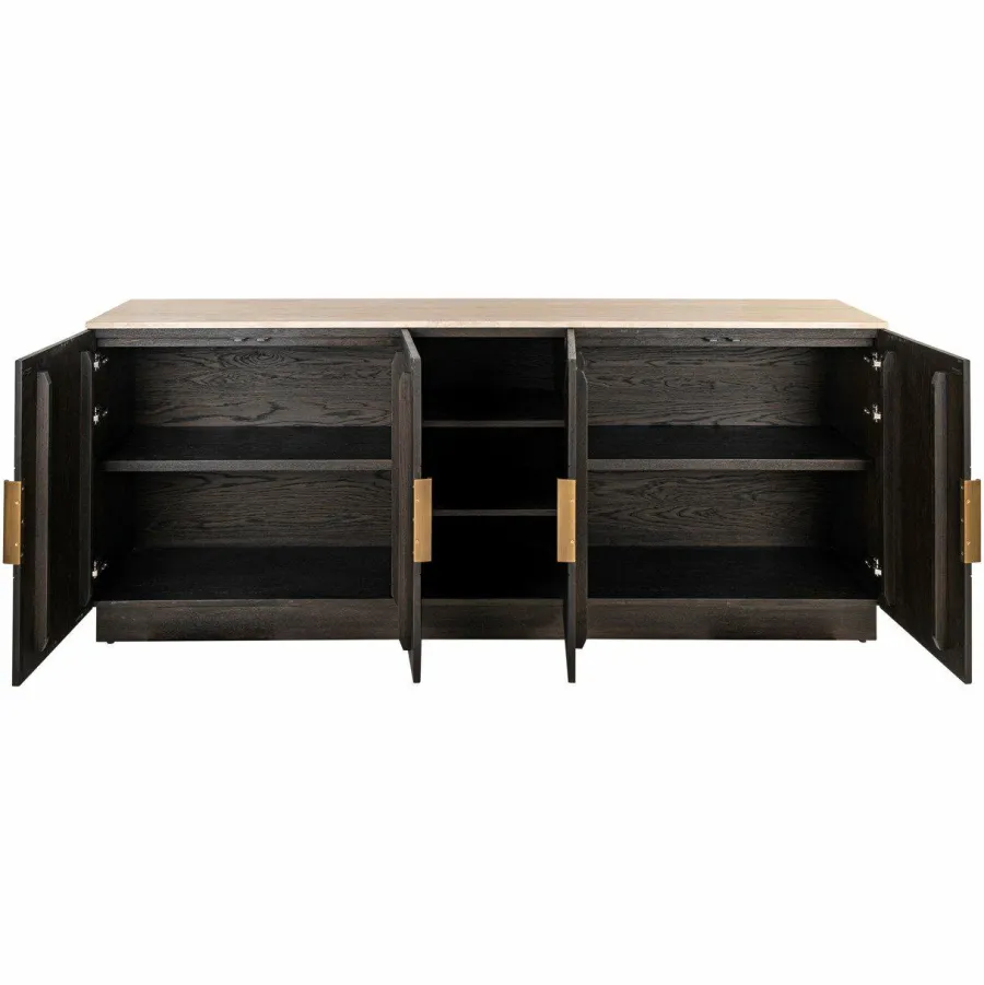 Richmond Interiors Dressoir Claremont brown 4-doors 2-shelves Best