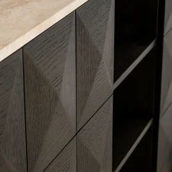 Richmond Interiors Dressoir Claremont brown 4-doors 2-shelves Best
