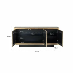 Richmond Interiors Dressoir Collada 3-deuren goud Best