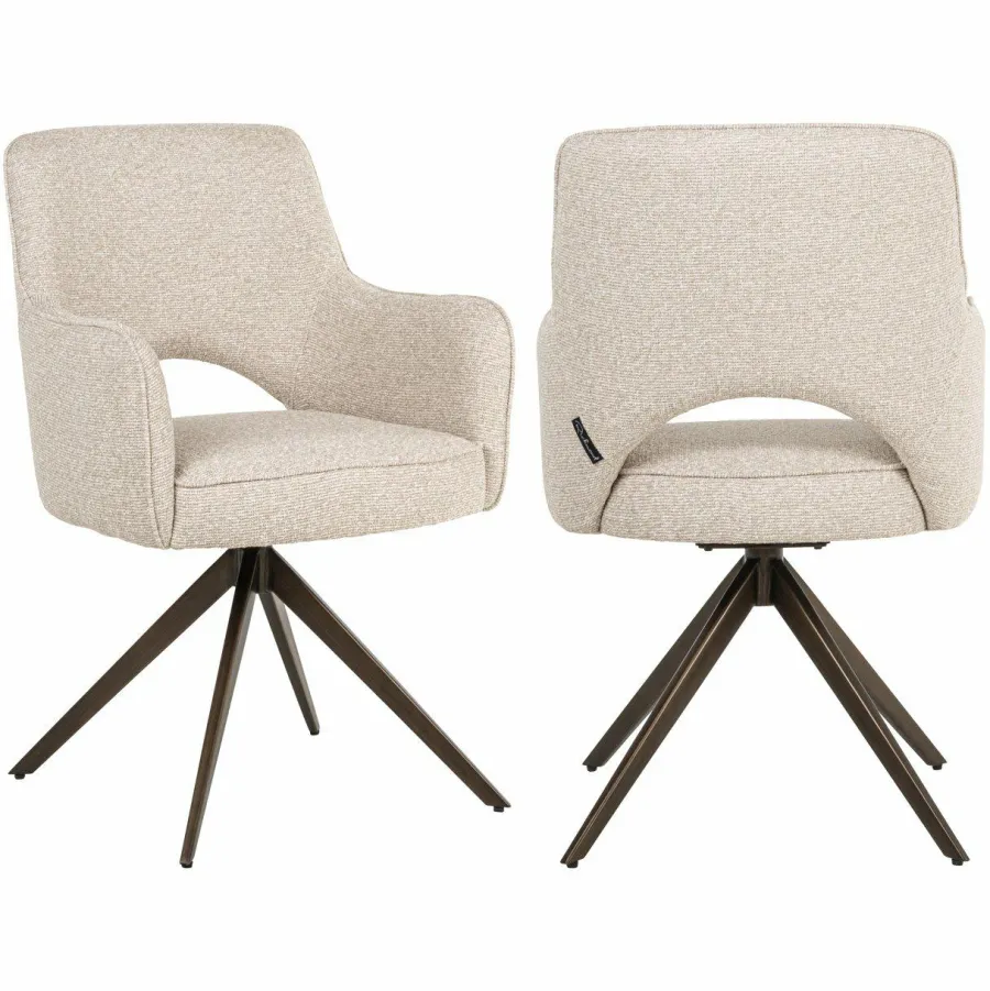 Richmond Interiors Eetkamerstoel Ginerva biscotti swivel Outlet