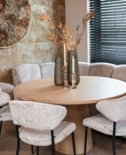 Richmond Interiors Eetkamerbank corner Hillpark lovely beige 170 cm Discount