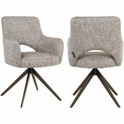 Richmond Interiors Eetkamerstoel Ginerva earth tweed swivel Online